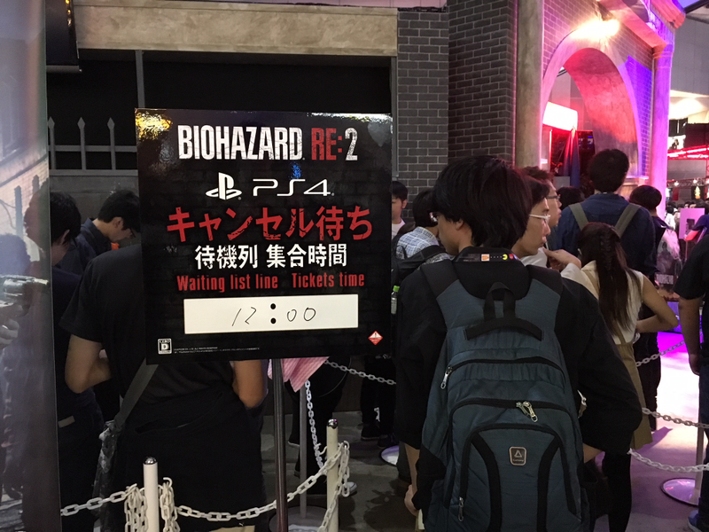 Of course there was lots of interest in the Resident Evil 2 remake. Here are people lined up to get on a waiting list.